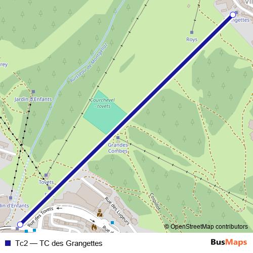 Tc2 cable-car Line Map