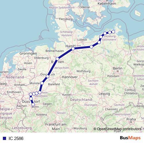 IC 2586 rail Line Map