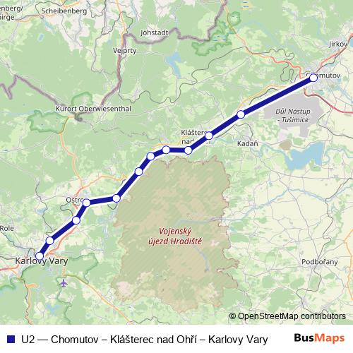U2 rail Line Map