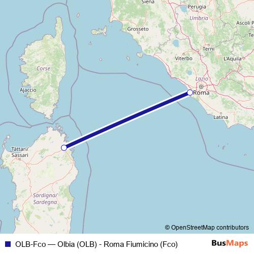 OLB-Fco air Line Map