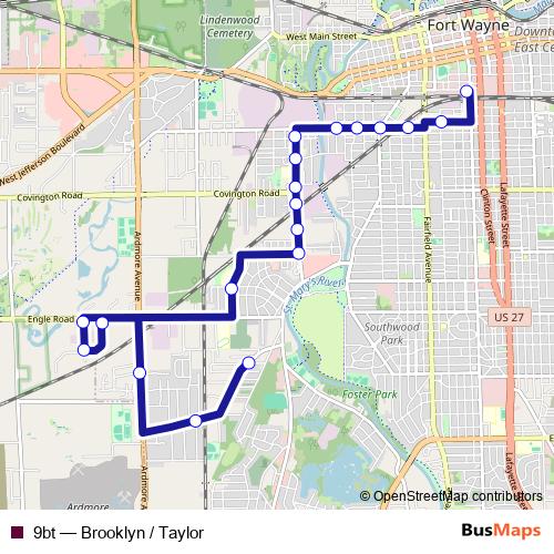 9bt bus Line Map