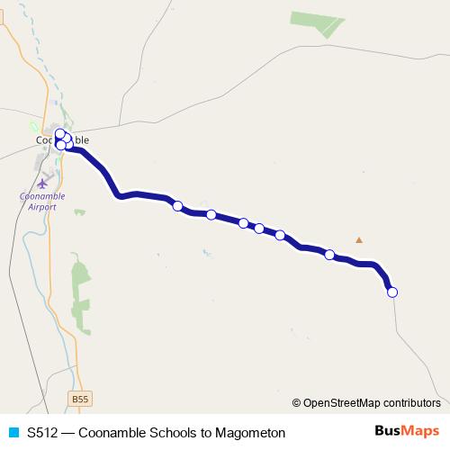 S512 bus Line Map