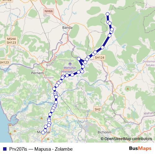 Prv207is bus Line Map