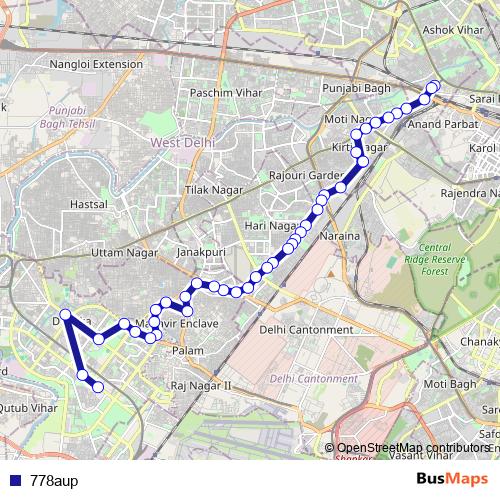 778aup bus Line Map