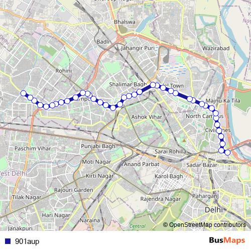 901aup bus Line Map