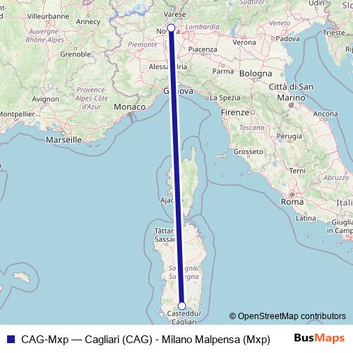 CAG-Mxp air Line Map