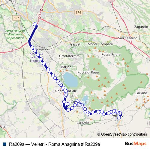 Ra209a bus Line Map