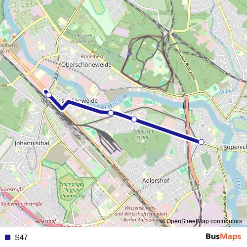 S47 bus Line Map