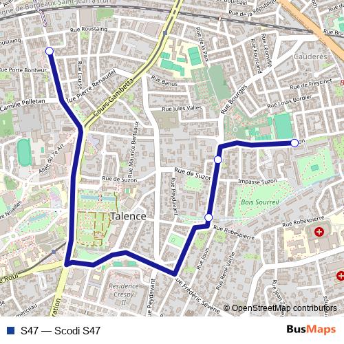 S47 bus Line Map