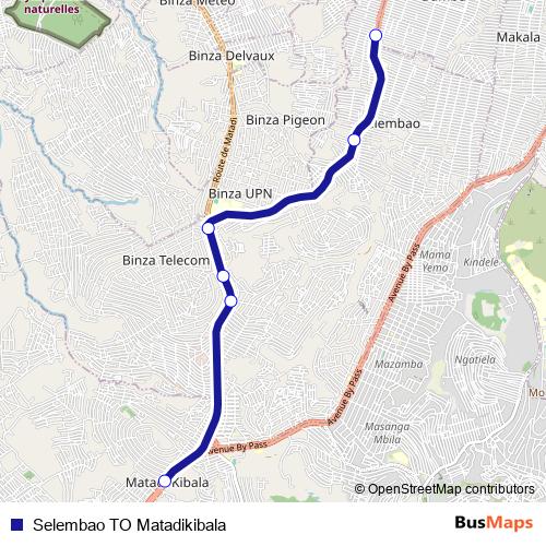 Selembao TO Matadikibala bus Line Map