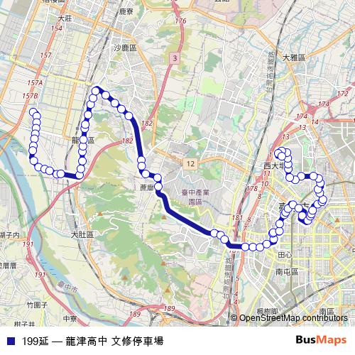 199延 bus Line Map
