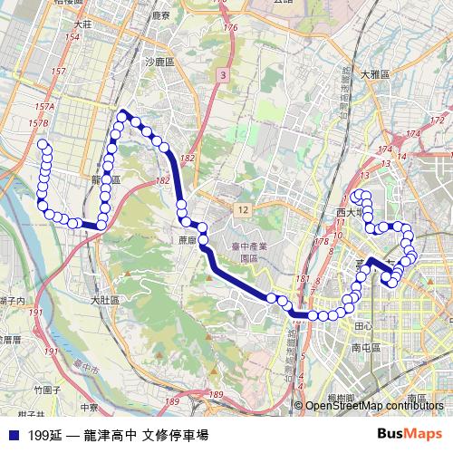 199延 bus Line Map