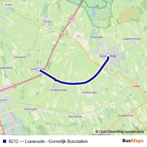6212 bus Line Map