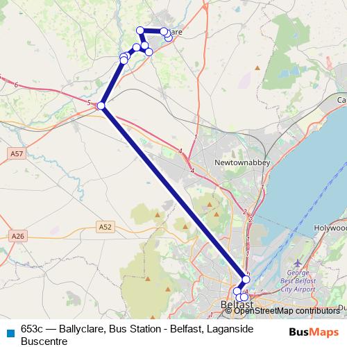 653c bus Line Map