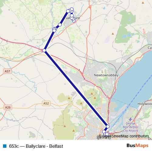 653c bus Line Map