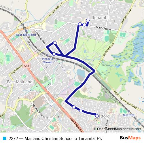 2272 bus Line Map