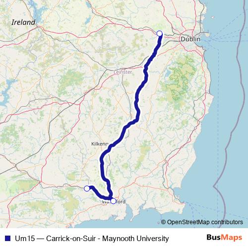 Um15 bus Line Map