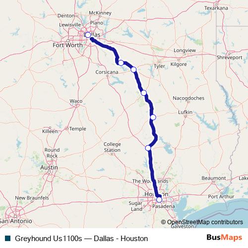 Greyhound Us1100s bus Line Map