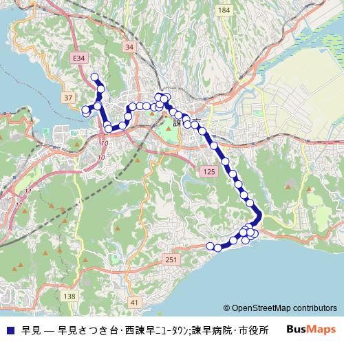 早見 bus Line Map