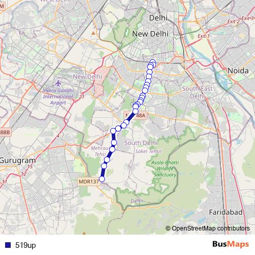 519up bus Line Map