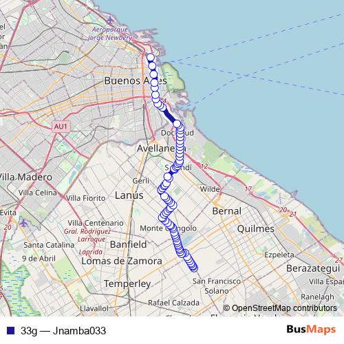 33g bus Line Map