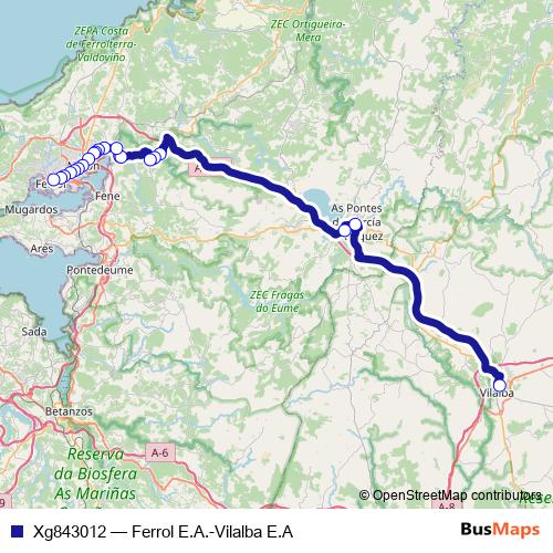 Xg843012 bus Line Map