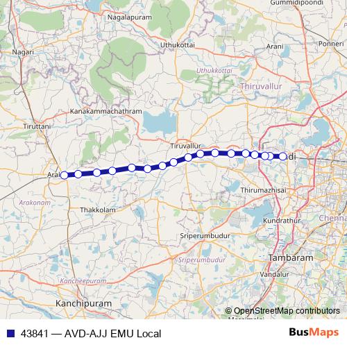 43841 rail Line Map
