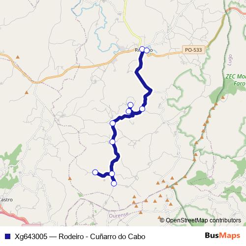 Xg643005 bus Line Map