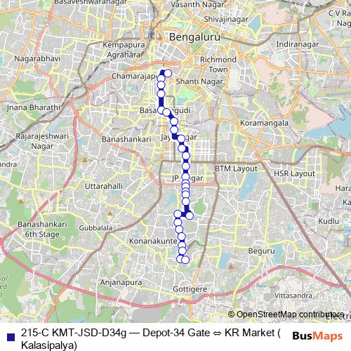 215-C KMT-JSD-D34g bus Line Map