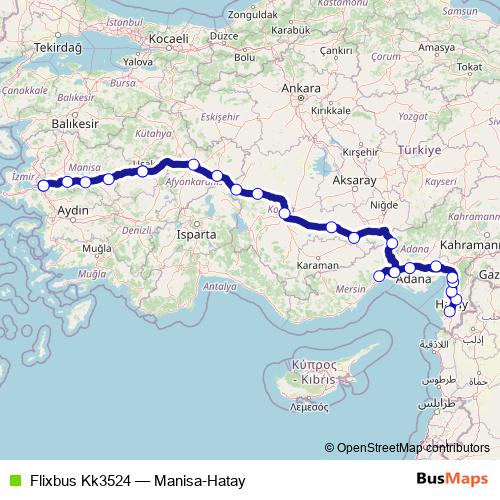 Flixbus Kk3524 bus Line Map