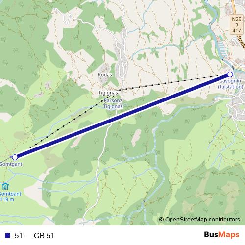 51 cable-car Line Map