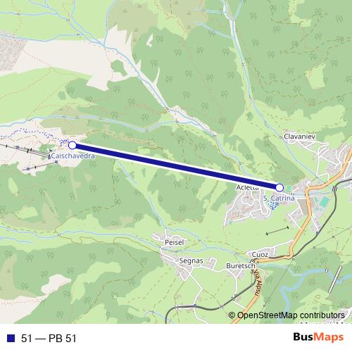 51 cable-car Line Map