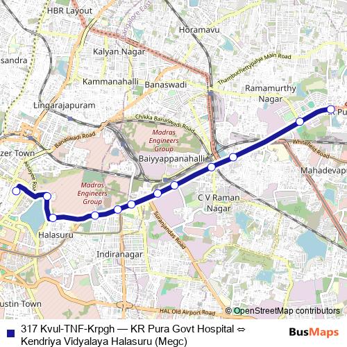 317 Kvul-TNF-Krpgh bus Line Map