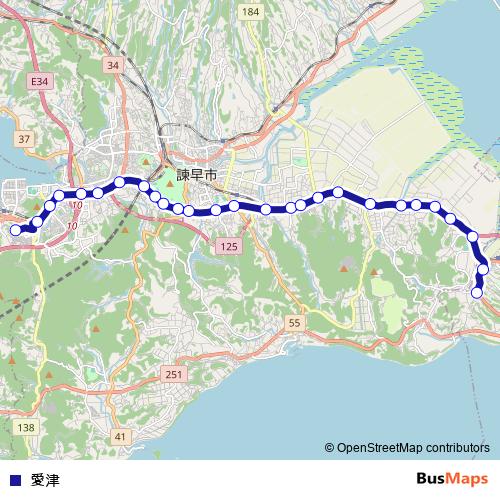 愛津 bus Line Map