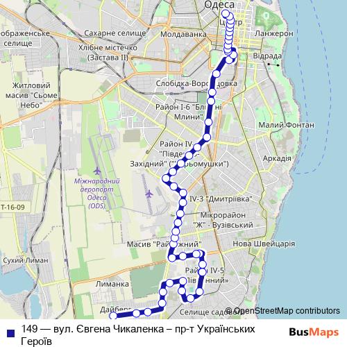 149 bus Line Map