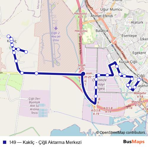 149 bus Line Map