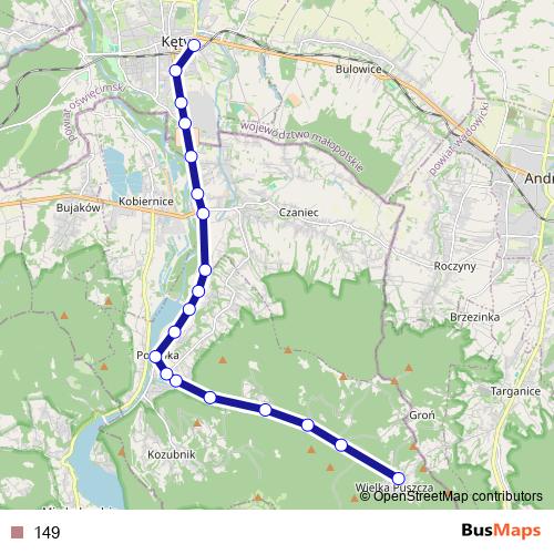149 bus Line Map