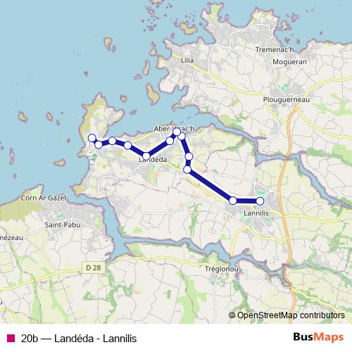 20b bus Line Map