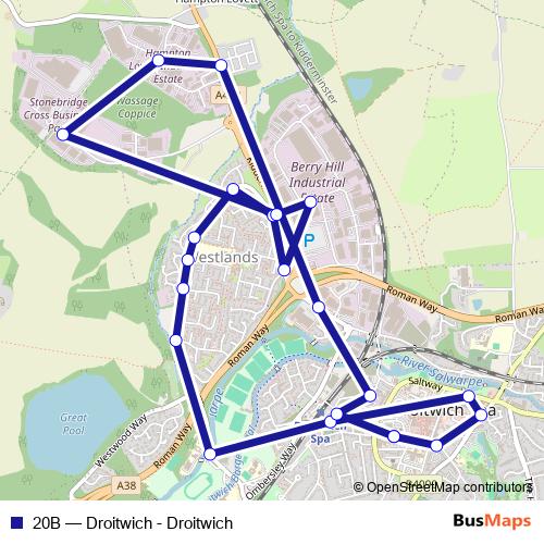 20B bus Line Map