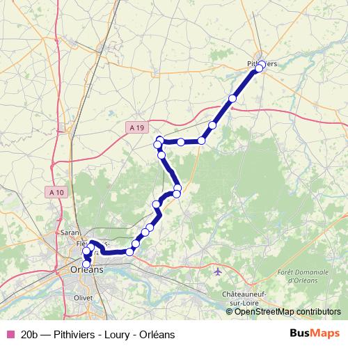 20b bus Line Map