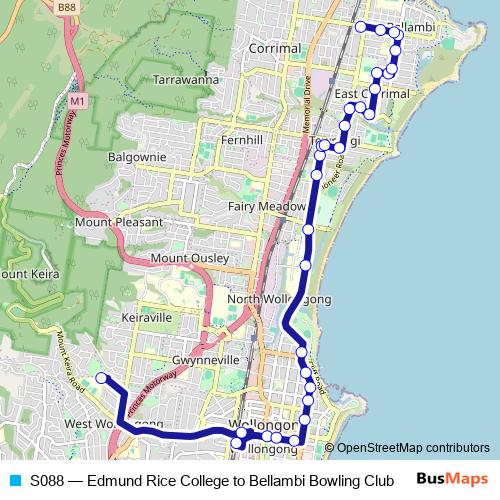 S088 bus Line Map