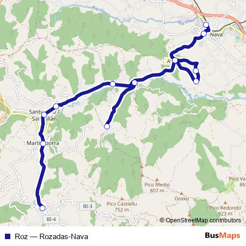 Roz bus Line Map