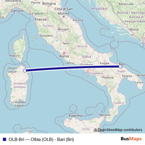 OLB-Bri air Line Map