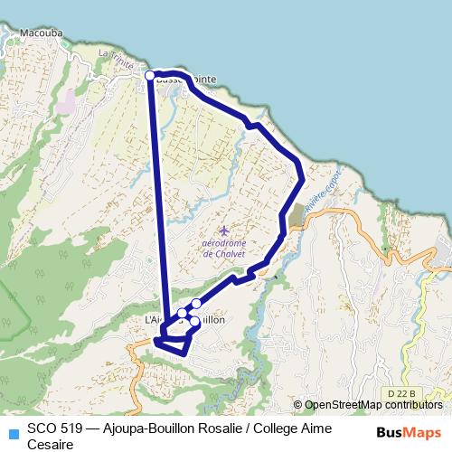 SCO 519 bus Line Map