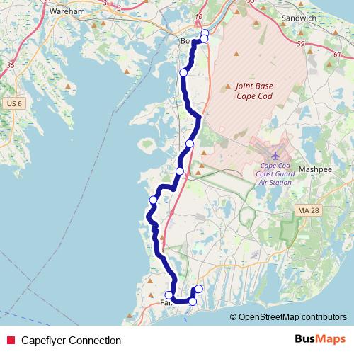 Capeflyer Connection bus Line Map
