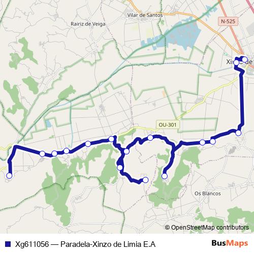 Xg611056 bus Line Map