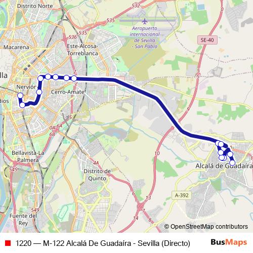 1220 bus Line Map