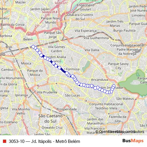 3053-10 bus Line Map