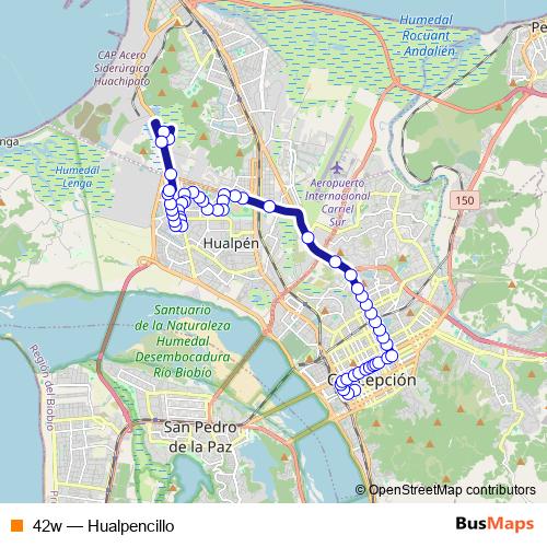 42w bus Line Map