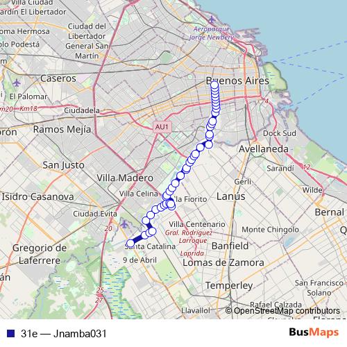 31e bus Line Map